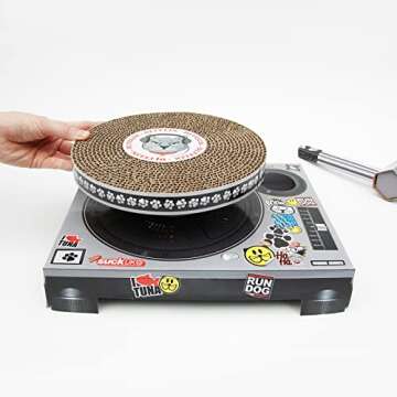 Suck UK | Cat Scratcher DJ Decks | Cardboard Cat Scratchers | Funny Cat Scratching Board | Cat Scratching Mat | Interactive Cat Toy & Kitten Toys | Cat Furniture | Cat Gifts | Novelty Gifts for Cats