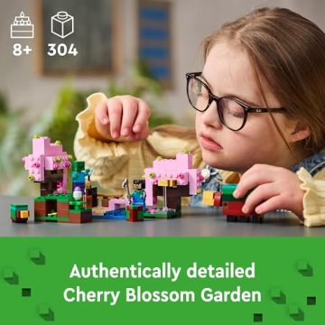 Delight in the LEGO Minecraft Cherry Blossom Garden Set