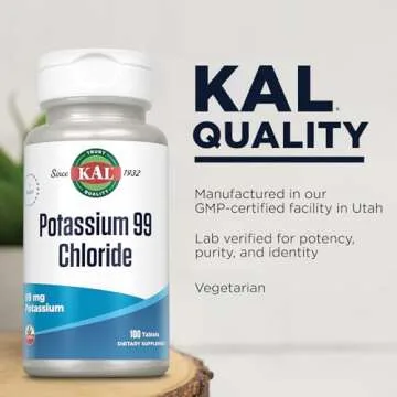 KAL 99 Mg Potassium Chloride Supplement: Energy & Health Support