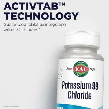 KAL 99 Mg Potassium Chloride Supplement: Energy & Health Support