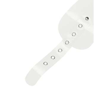 Elerevyo Women Clear Waist Belts, Wide Transparent Round Buckle PVC Waistband Belt for Dress 70-75cm/27.56-29.53" Clear