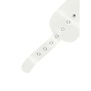 Elerevyo Women Clear Waist Belts, Wide Transparent Round Buckle PVC Waistband Belt for Dress 70-75cm/27.56-29.53" Clear