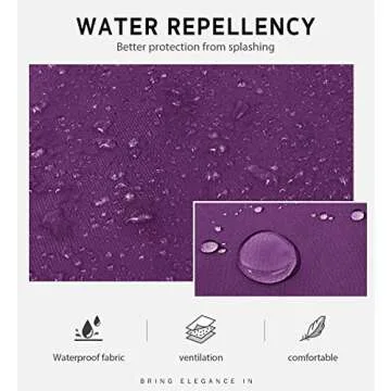 Syntus 2 Pack Adjustable Bib Apron Waterdrop Resistant with 2 Pockets Cooking Kitchen Aprons for BBQ Drawing, Women Men Chef, Purple