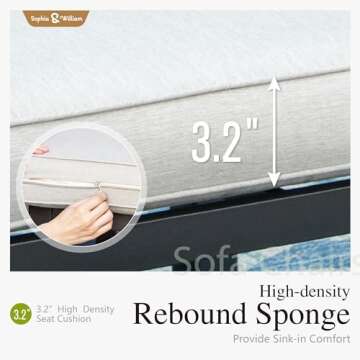 Sophia & William Outdoor Sectional Sofa with Cushions