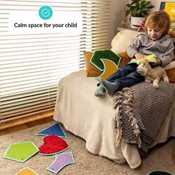 ODOXIA Sensory Mats for Autistic Children | Sensory Tiles for Kids | Sensory Wall Panel | Sensory Mats (Shapes) | Sensory Toys | Sensory Room Equipment | Sensory Disorder Toys for Tactile Play