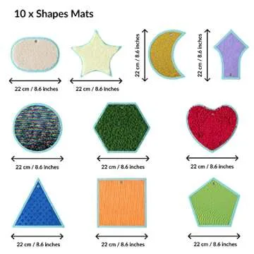 ODOXIA Sensory Mats for Autistic Children | Sensory Tiles for Kids | Sensory Wall Panel | Sensory Mats (Shapes) | Sensory Toys | Sensory Room Equipment | Sensory Disorder Toys for Tactile Play