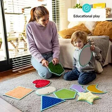 ODOXIA Sensory Mats for Autistic Children | Sensory Tiles for Kids | Sensory Wall Panel | Sensory Mats (Shapes) | Sensory Toys | Sensory Room Equipment | Sensory Disorder Toys for Tactile Play