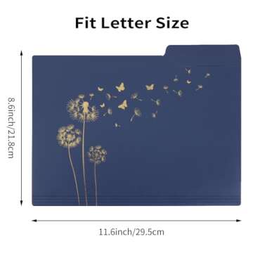 EOOUT 18 Pack Decorative File Folders Floral Cute Folders with Gold Foil Vintage Colored Poly File F...