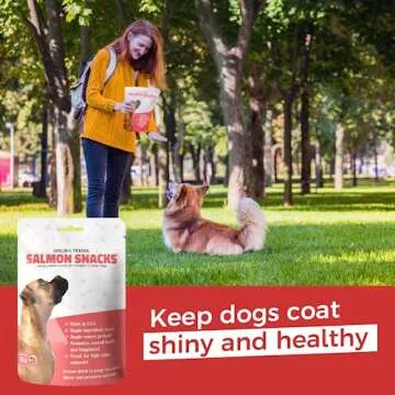 GrubTerra Premium All Natural Salmon Treat, Single Ingredient Dog Treats, Dog Food, Healthy Snacks, Ideal for Dog Training Treats, Bully Sticks for Canine Nutrition 8 oz