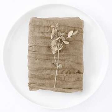 Elegant 50 Pack Cheesecloth Napkins for Weddings & Events