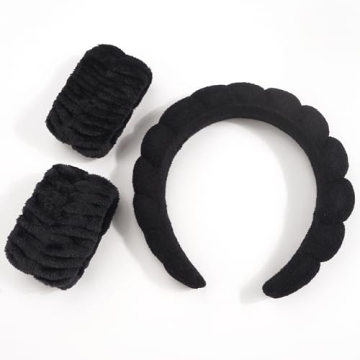 Ayesha Spa Headband and Wristband Set for Makeup and Skincare