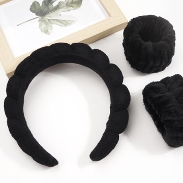 Ayesha Spa Headband and Wristband Set for Makeup and Skincare