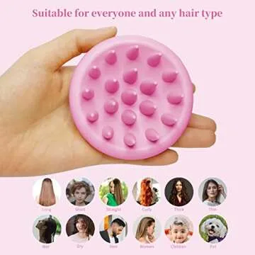 Silicone Hair Scalp Massager Shampoo Brush for Hair Growth, Head Scalp Scrubber for Washing Hair, Dandruff Exfoliator Brush Scalp Stimulator for Wet Dry Oily Hair Care Tools With Wall Hook
