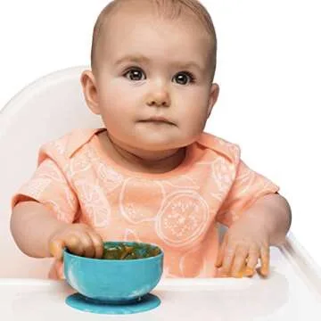 ChooMee Suction Bowls & Learning Utensils Set, Aqua Green
