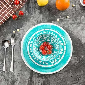 Yinshine Melamine Dinnerware Set for Indoor and Outdoor Use