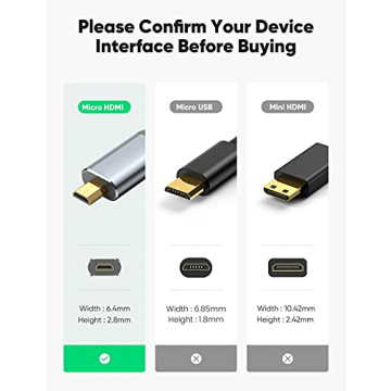 oldboytech 4K Micro HDMI to HDMI Adapter 6FT