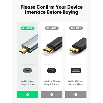 oldboytech 4K Micro HDMI to HDMI Adapter 6FT