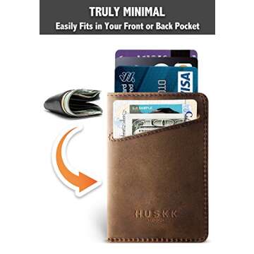 HUSKK RFID Minimalist Wallet for Men - Slim & Stylish