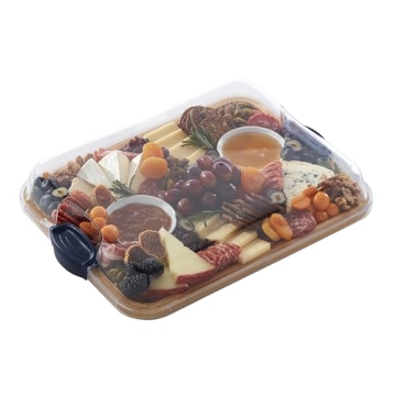 Farberware Bamboo Cutting Board with Locking Lid for Charcuterie