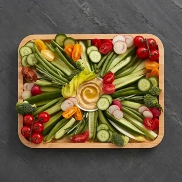 Farberware Bamboo Cutting Board with Locking Lid for Charcuterie