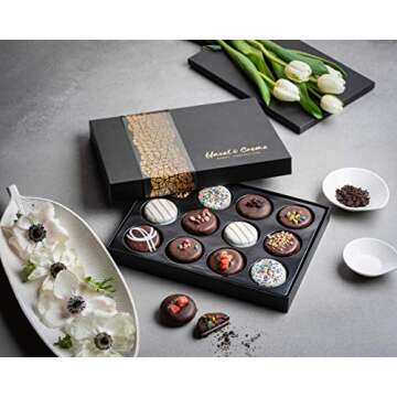 Chocolate Cookie Gift Basket - Chocolate Gift Box - Gourmet Cookies - Vegan, Kosher Birthday Present, Appreciation