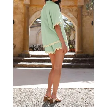 Danedvi Women’s 2 Piece Cotton Short Sleeve Set