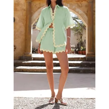 Danedvi Women’s 2 Piece Cotton Short Sleeve Set