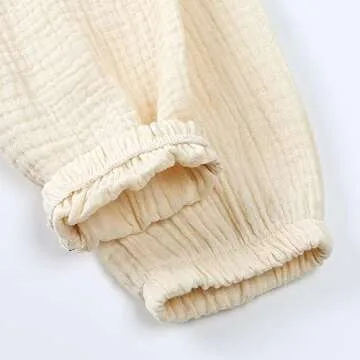 MYGBCPJS Baby Boys Girls 3 Pack Cotton Linen Long Bloomers Ankle Length Trousers Kids Lightweight Elastic Waist Harem Pants