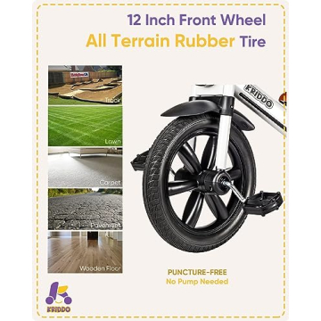 KRIDDO Kids Tricycle with Adjustable Seat and Light