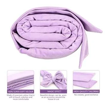 Siwtok Heatless Hair Curler,Heatless Curling Rod Headband,No Heat Curling Headband,Hair Curlers to Sleep In,Heatless Curls Headband,Hair rollers for Long Hair and Medium Hair (Purple)