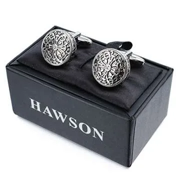 HAWSON Vintage Cufflinks for Men - Elegant Wedding Accessory