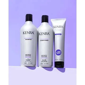 Kenra Brightening Shampoo/Conditioner | Eliminates Brassy Tones | Violet Toning | Purple Shampoo/Conditioner for Blondes, Grays, Brunettes & all Hair Types | 10.1 fl. Oz (Set)