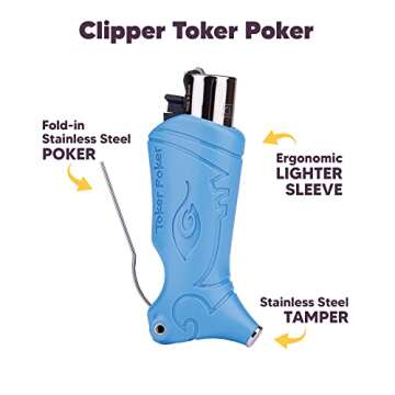 Toker Poker - Clipper Lighter Case - Purple, All Inclusive Tool for Camping and Other - by Toker Pok...