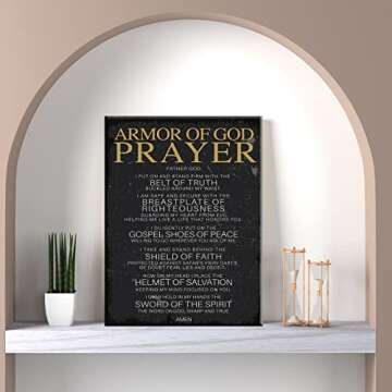 Christian Wall Art Prayer Canvas Print Inspirational Quotes