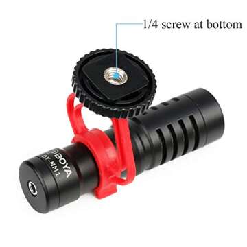Boya by-MM1 Video Microphone YouTube Livestream Vlogging Recording Shotgun Mic for for iPhone X 8 8 Plus 7 6 6s, Android Phone, DSLR, Tablets, Camera, Camcorder, Audio Recorders