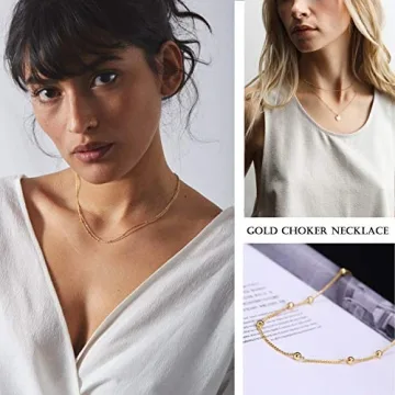 Aobei Pearl Gold Choker - 18k Gold Plated, Dainty