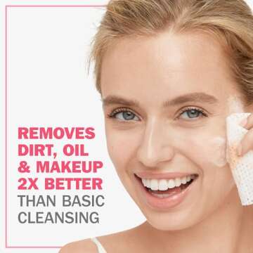 Olay Daily Facials, Daily Clean Makeup Removing Facial Cleansing Wipes, 5-in-1 Water Activated Cloth...