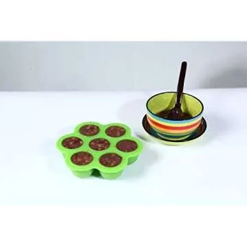 Baby Food Freezer Tray Food Storage Container with Clip-on Lid,Silicone Pressure Cooker Egg Bites Molds,For Homemade Baby Food, Vegetable & Fruit Purees, Ice Cube, Pudding …