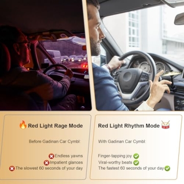 Mini Car Drum Cymbal For Car Air Vent (Gold) – Fun Car Decoration for Musicians