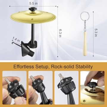 Mini Car Drum Cymbal for Unique Music Car Accessory