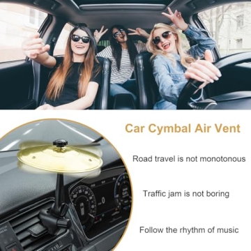 Mini Car Drum Cymbal for Unique Music Car Accessory