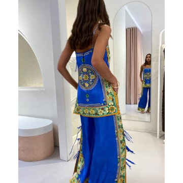 Faretumiya Summer Satin Tube Top Pants Set - Stylish Women