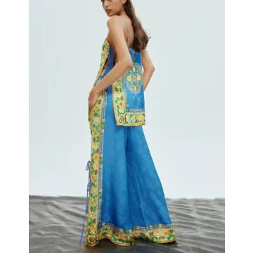 Faretumiya Summer Satin Tube Top Pants Set - Stylish Women