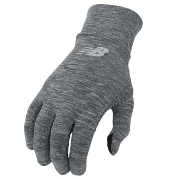 New Balance Lightweight Running Gloves, Cyclone Heather, Small