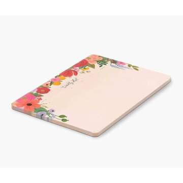 RIFLE PAPER CO. Weekly Desk Pad | 52 Tear-Off Pages, Doubles as a Mouse Pad, Helps You Map Out Your Week for a Whole Year (9.75" L × 6.75" W), Garden Party