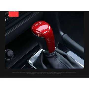 Duoles Red Sport Print Interior Trim Gear Shift Knob for Mazda 3 6 CX-3 CX-5 CX-9 (Gear Shift Knob Trim)