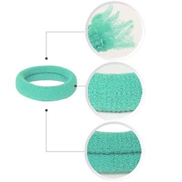 Baby Hair Ties for Kids Toddlers 100 PCS 10 Colors Small Seamless Hair Bands Ponytail Holder J-MEE