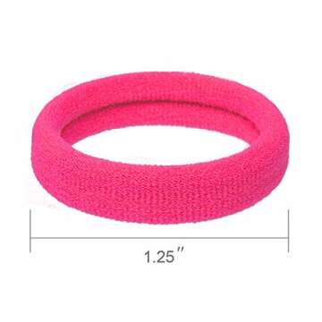 Baby Hair Ties for Kids Toddlers 100 PCS 10 Colors Small Seamless Hair Bands Ponytail Holder J-MEE