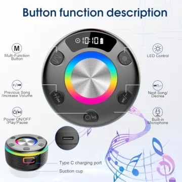 OYIB Bluetooth Shower Speaker - Waterproof 360° Sound