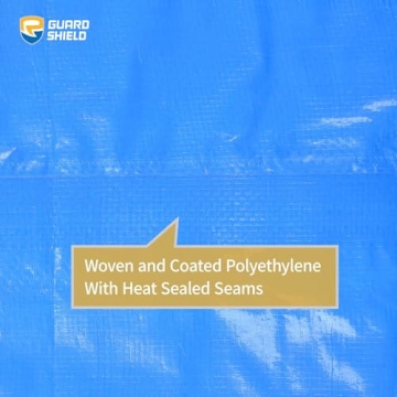 GUARD SHIELD 12x20 Blue Tarp Waterproof Durable Outdoor Cover